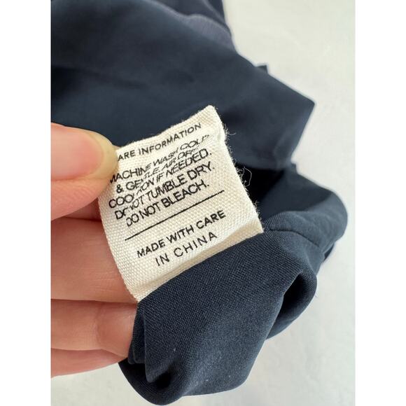 Brass Sleeveless Elastic Waist Dress Blue Small Modal Blend Casual Minimalist - Picture 10 of 12